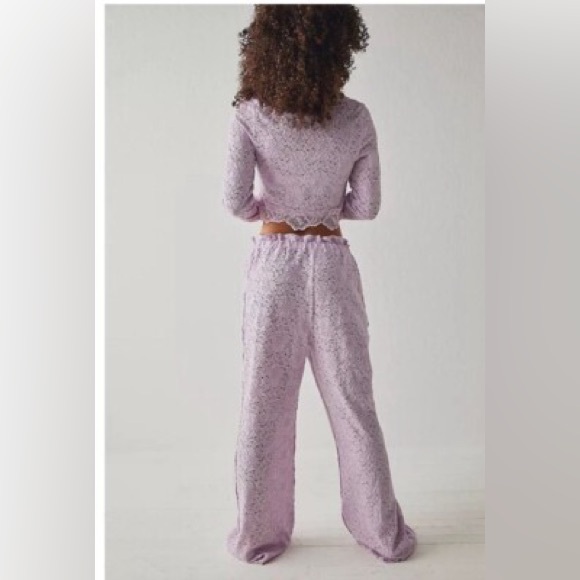 Free People Cloud Ride Lace Lounge Set XL Lavender Purple - Picture 2 of 9